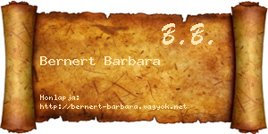 Bernert Barbara névjegykártya